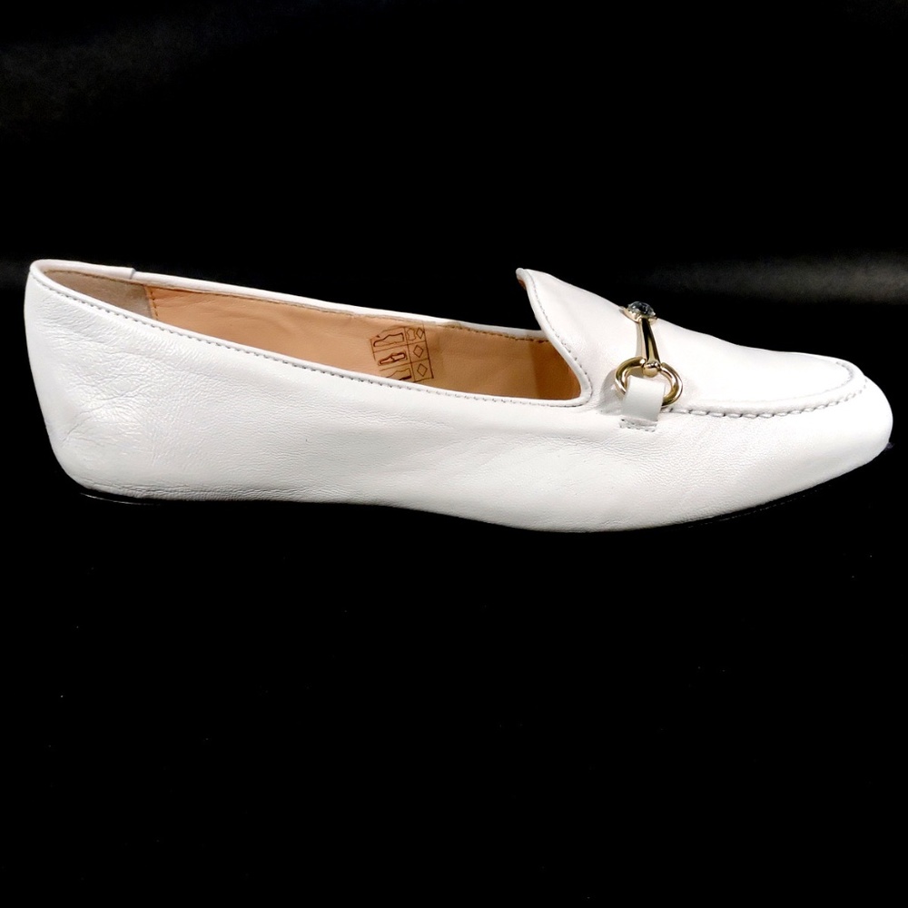 BALDININI 🇮🇹WOMEN'S  WHITE SOFT LEATHER COMFORT LOAFERS - Picture 5 of 12